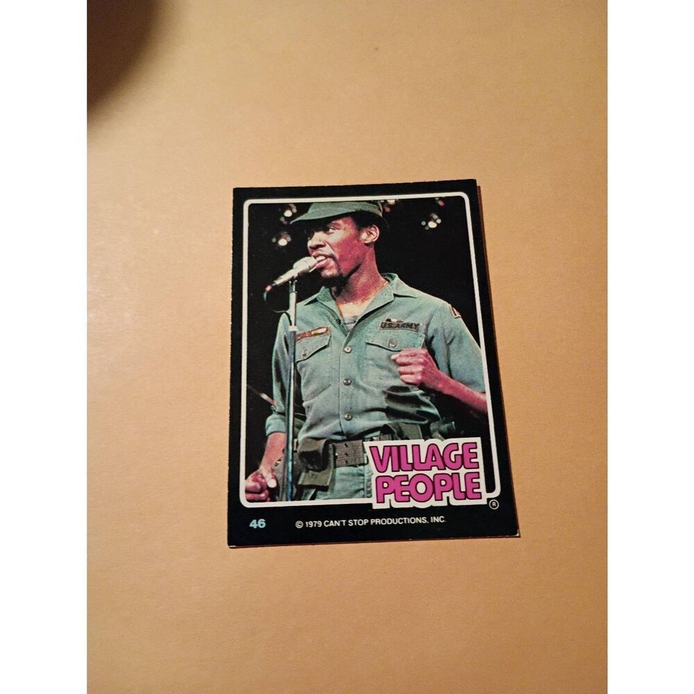 Vintage 1979 Village People Trading Card #46 Disco Era Vintage Music Collectible
